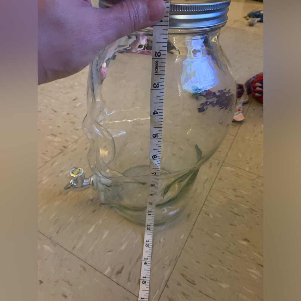 Clear Skull Glass Beverage Dispenser - Picture 5 of 5
